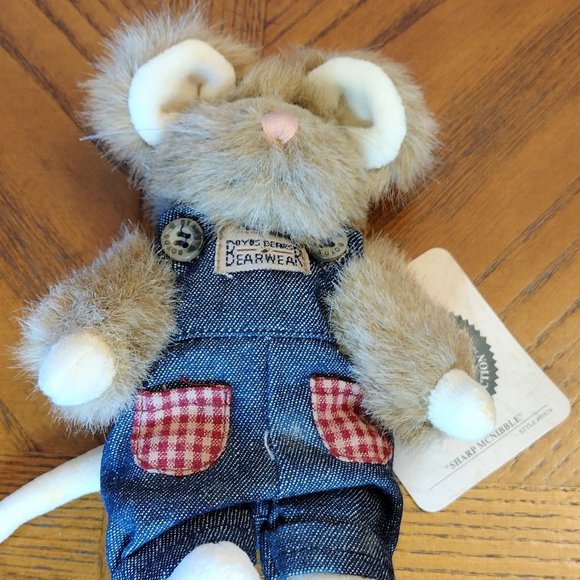 Boyds Bear Sharp McNibble Mouse 7" Plush with Tags - Picture 6 of 6